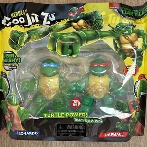 Heroes of Goo Jit Zu TMNT 2 Pack Leonardo & Raphael by Moose New